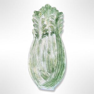 Celery Shaped Serving Dish Spoon Rest Plate Kitchen Decor
